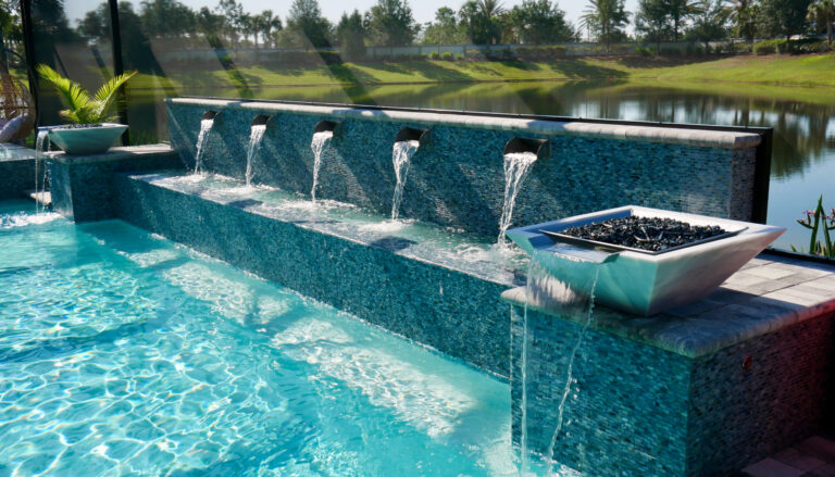 Landis Pools custom swimming pool, project 9